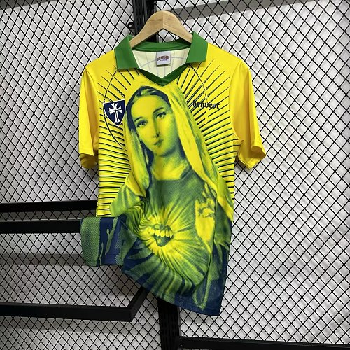 2025 Brazil Yellow Special Mary Soccer Jersey