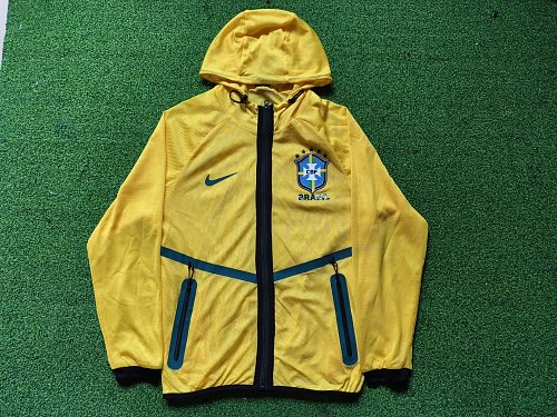 2026 World Cup Brazil yellow jersey with cap S~3XL