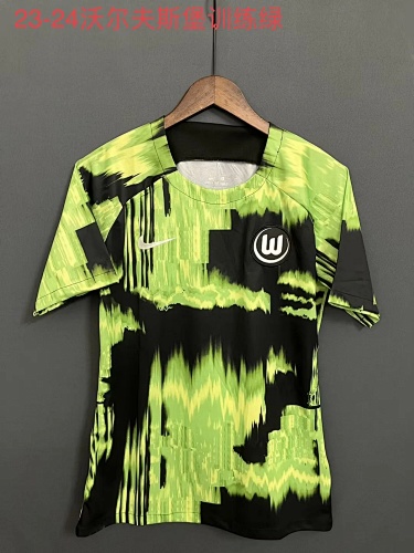 23/24 Wolfsburg pre-match training kit Green and black S-XXL