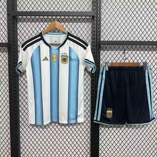 2026 Kids Argentina Soccer Jersey Home