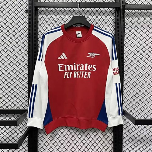 25.26 Arsenal red and white long-sleeved casual thick-fabric hoodie, M  - 4XL