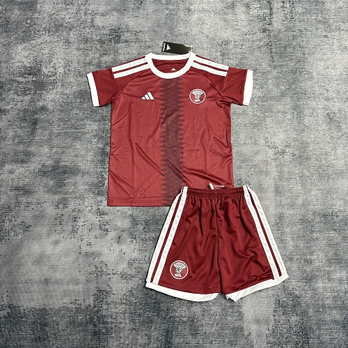 2026 Kids Qatar Soccer Jersey Home