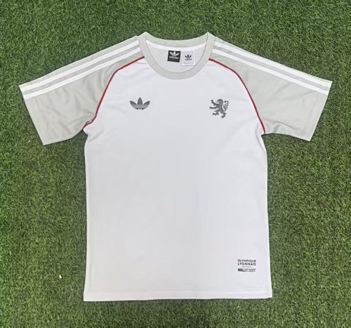 25/26 Lyon Gray White T-shirt S-XXL