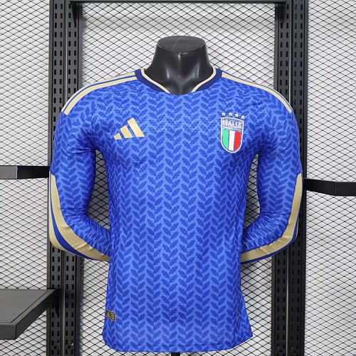 2026 Player Italy Long Sleeves Soccer Jersey Home