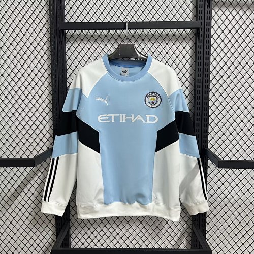 25.26 Manchester Blue and White Thick Comfortable Sweatshirt, M - 4XL
