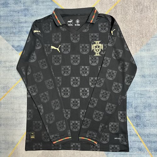 2026 Portugal Special Long Sleeve Black Soccer Jersey