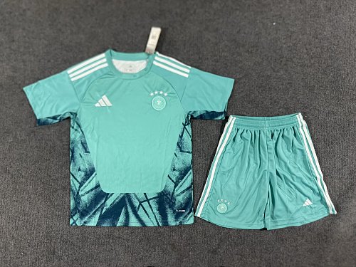 2026 Kids Germany Green Goalkeeper Soccer Jersey