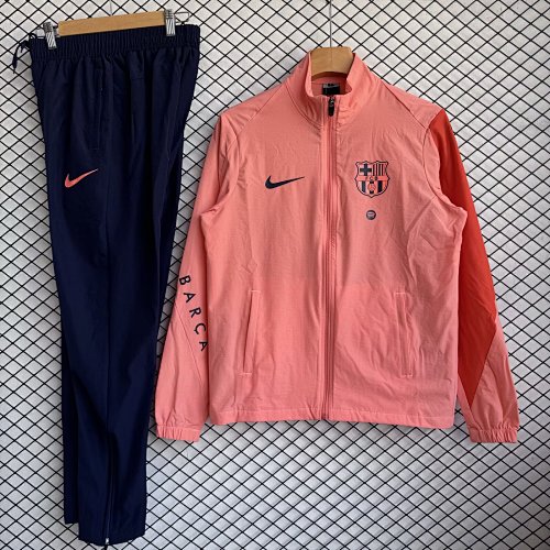 25-26 Barcelona orange-red windbreaker set, S-XXL