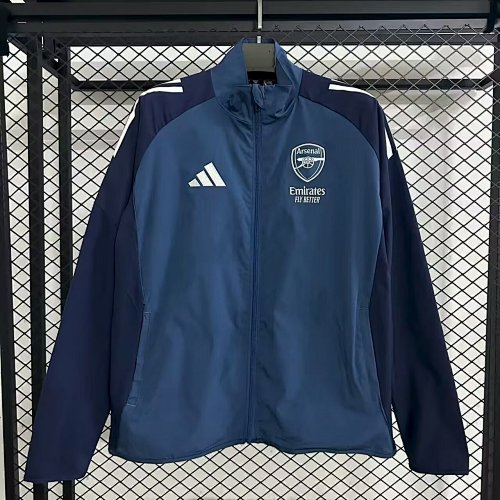 25.26 Arsenal Navy Blue Waterproof Training Jacket S-3XL