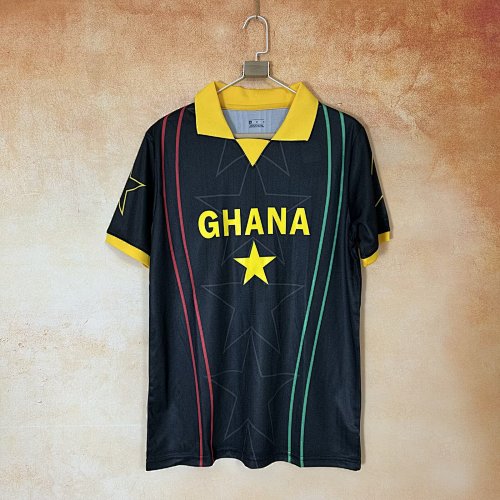 26/27 Ghana Black and Yellow Collar Version M-2XL