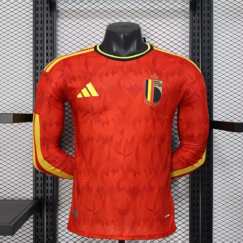 2026 Player Version Belgium Long Sleeves Soccer Jersey Home