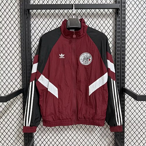Ajax maroon classic casual windbreaker in S-XXL size