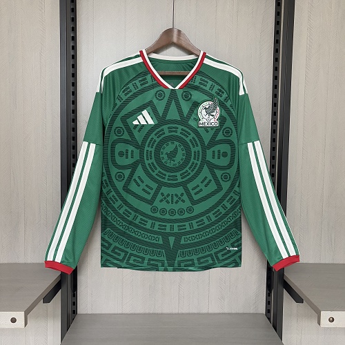 2026 World Cup Mexico Long Sleeve Soccer Jersey Home